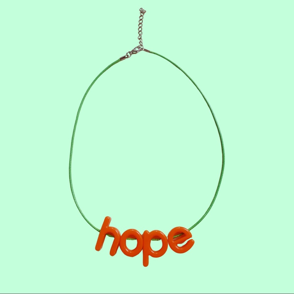 H̆̈Ŏ̈P̆̈Ĕ̈ Jelly Bead Letter Necklace